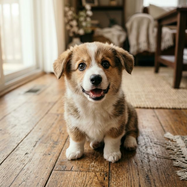 Bawiący się słodki szczeniak